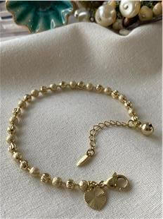 VIP 14K Desenli Simli Dorika Bileklik