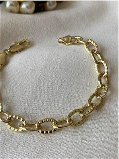 VIP 14K Desenli Yuvarlak Zincir Bileklik