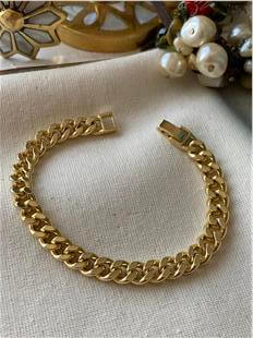 VIP 14K Ezme Detaylı Zincir Bileklik