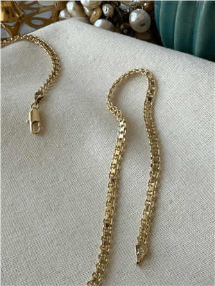 VIP 14K Fermuar Model Zincir Kolye