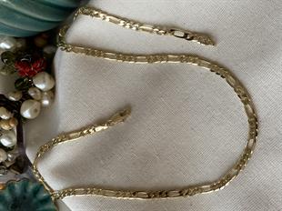 VIP 14K Figaro Kolye
