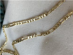 VIP 14K Figaro Kolye