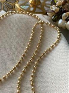 VIP 14K Flu Desenli Üçlü Discoball Kolye