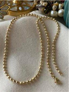 VIP 14K Flu Desenli Üçlü Discoball Kolye