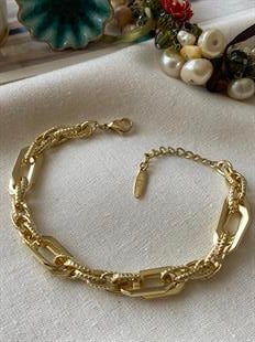 VIP 14K Geçmeli Çift Model Zincir Bileklik