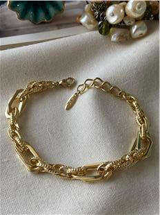 VIP 14K Geçmeli Çift Model Zincir Bileklik