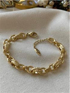 VIP 14K Geçmeli Desenli Halkalar Bileklik