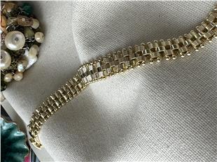 VIP 14K Geçmeli Örme Bileklik