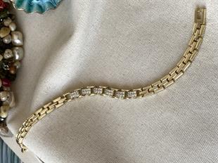 VIP 14K Geçmeli Taşlı Bileklik