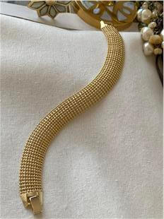 VIP 14K Geniş Dorika Örme Bileklik