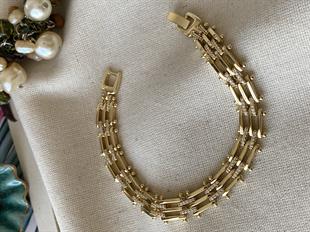 VIP 14K Geniş  Dorikalı Kılçık Bileklik