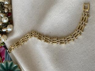 VIP 14K Geniş  Dorikalı Kılçık Bileklik