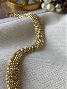 VIP 14K Geniş Halat Örgü Bileklik