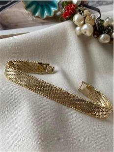 VIP 14K Hasır Örme Bileklik