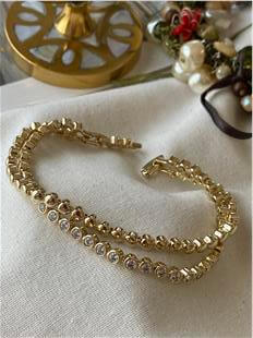 VIP 14K İkili Suyolu Detaylı Baloncuk Bileklik