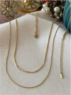 VIP 14K İkili Zincir Kolye