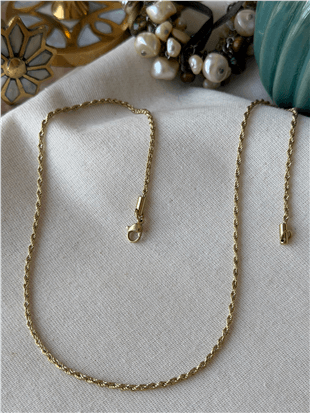 VIP 14K İnce Burgu Zincir Kolye