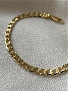 VIP 14K İnce Ezme Zincir Bileklik