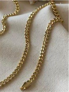 VIP 14K İnce Ezme Zincir Kolye