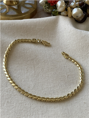 VIP 14K İnce Wave Bileklik