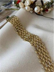 VIP 14K Kalın Hasır Örme Bileklik