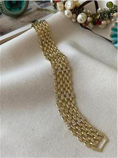 VIP 14K Kalın Hasır Örme Bileklik