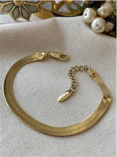 VIP 14K Kalın İtalyan Yassı Bileklik