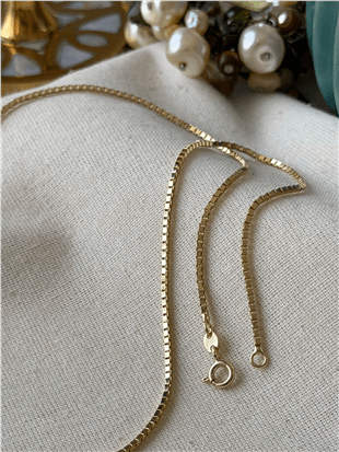 VIP 14K Kalın Kare Zincir Kolye