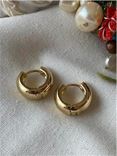 VIP 14K Kalın Mini Bombe Küpe