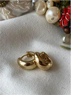 VIP 14K Kalın Mini Bombe Küpe