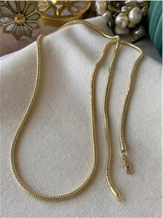 VIP 14K Kalın Örme Zincir Kolye