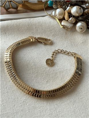 VIP 14K Kalın Sık Örme Bileklik