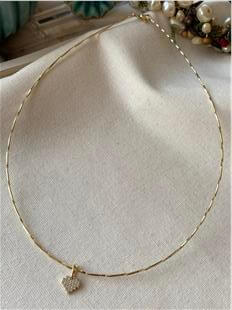 VIP 14K Kalp Charmlı Choker