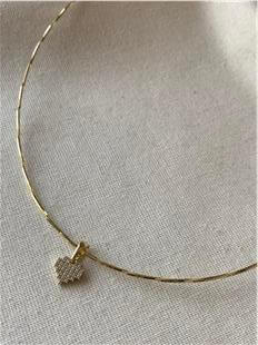 VIP 14K Kalp Charmlı Choker