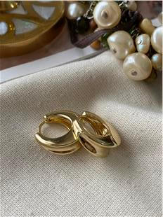 VIP 14K Köşeli Bag Küpe