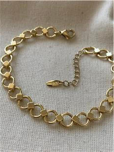 VIP 14K Küp Detaylı Halkalar Bileklik