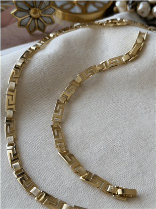 VIP 14K Maze Kolye ve Bileklik Set