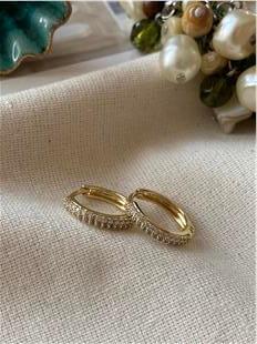 VIP 14K İnce Bombe Halka Küpe