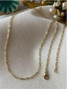 VIP 14K Mini Dikdörtgen Zincir Kolye