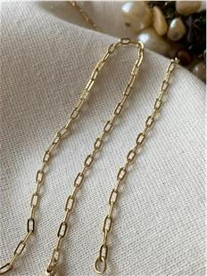 VIP 14K Mini Dikdörtgen Zincir Kolye