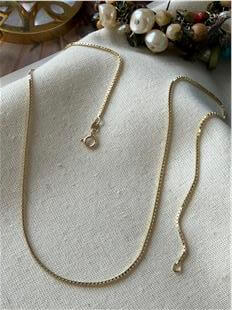 VIP 14K Mini Kare Zincir Kolye