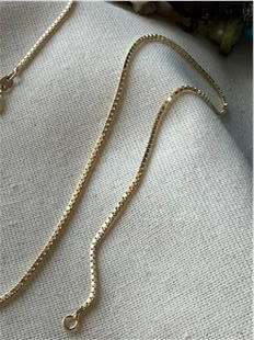 VIP 14K Mini Kare Zincir Kolye