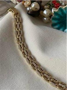 VIP 14K Mini Taş Detaylı Arpa Örme Bileklik