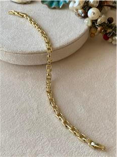 VIP 14K Mini Taş Detaylı Kalın Zincir Bileklik