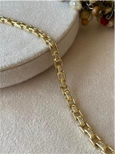 VIP 14K Mini Taş Detaylı Kalın Zincir Bileklik