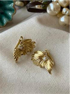 VIP 14K Mini Taşlı Wings Küpe
