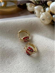 VIP 14K Mini Uğur Böceği Küpe