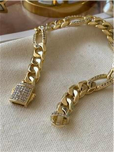 VIP 14K Oval Charmlı Gurmet Bileklik