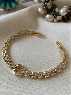 VIP 14K Oval Charmlı Taşlı Bileklik