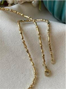 VIP 14K Parlak Bone Tasarım Zincir